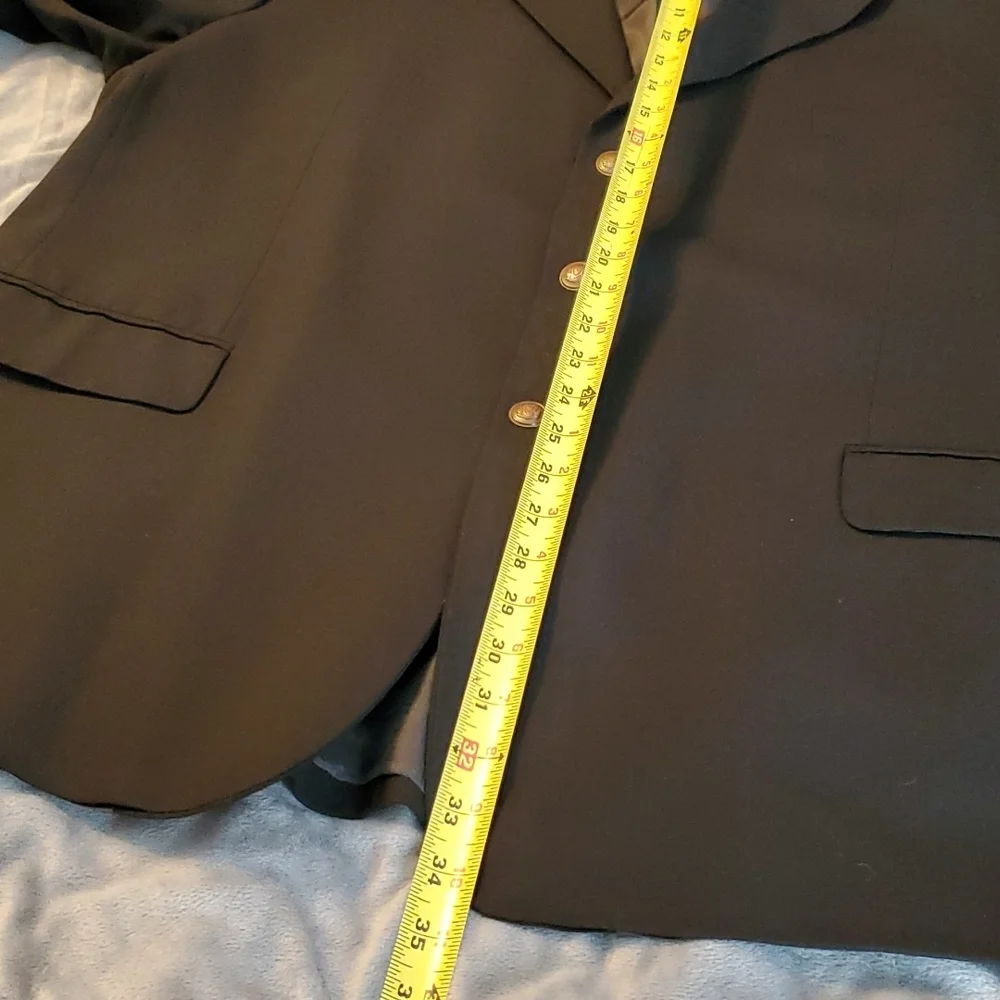 Men's Sports Coat blazer wool blend XL Black